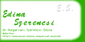 edina szerencsi business card